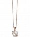 Giani Bernini Cubic Zirconia Wrapped Pendant Necklace in 18k Rose Gold-Plated Sterling Silver, Created for Macy's