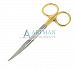 Scissors 5.5 inches CURVED Gold Plated handle with tungsten carbide inserts extra sharp and durable BY WISE LINKERS