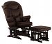 Dutailier Sleigh Glider and Ottoman Combo, Espresso/Chocolate