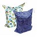 SODIAL Baby 2pcs Cloth Diaper Wet Bags, Wet and Dry Cloth Diaper Bags