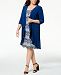 R & M Richards Plus Size Printed Dress, Waterfall Jacket & Necklace