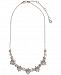 Marchesa Silver-Tone Crystal & Imitation Pearl Statement Necklace, 16" + 3" extender