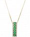 Emerald (3/4 ct. t. w. ) & Diamond (1/4 ct. t. w. ) 18" Pendant Necklace in 14k Gold