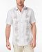Tasso Elba Island Men's Palm-Print Pintucked Linen Shirt, Created for Macy's
