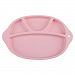 QuiCi Kids Baby Feeding Tray Food Silicone Mat Feeding Dishes Placemat Plate Infant Childlren Baby Tableware (Pink)