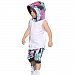 FANOUD Toddler Baby Boy Sleeveless Hooded Vest Tops+Shorts Pants 2pcs Outfits Clothes Set (White 80)