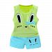 FANOUD Newborn Infant Fashion Clothes Set , Baby Boys Girls Rabbit Print Tops Vest + Shorts Outfits Set 2Pcs (Green, M)
