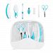 Abusun 7 PCS Baby Grooming Kit Safety Baby Nail Clippers Set Nail Clippers Comb Emery Hairbrush tool Newborn Safety Care (Blue)
