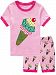 Babypajama Ice Cream Little Girls' Pajamas Set 100% Cotton Nightwear Short Pjs 5 Years