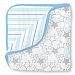 SwaddleDesigns 4-Layer Cotton Muslin Luxe Blanket, Cuddle and Dream, Blue Starshine Shimmer