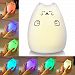 Litake Baby Kid LED Night Light, USB Rechargeable Multi Color Portable Silicone Soft Cat Night Lights with Warm White and 7-Color Breathing Modes (Rich Cat)