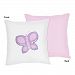 Pink and Purple Butterfly Decorative Accent Throw Pillow by Sweet Jojo Designs