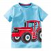 FANOUD Toddler Kids Baby Boys Girls Short Sleeve Clothes Cartoon Tops T-Shirt Blous (Blue, 140)