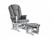 Dutailier Modern Glider-Multi-Position Recline and Ottoman Combo Grey/Charcoal Loops