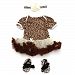 TANZKY® 3pcs Infant Baby Girls Leopard Printed Dress (S 0-6months)