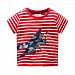 FANOUD Toddler Kids Fashion T-Shirt, Baby Boys Clothes Short Sleeve Cartoon Pattern Tops T-Shirt Blouse (Red, 90)