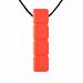 Chewelry Block Piece Chew Necklace Oral Sensory Aid for Boys and Girls - Extra Tough, Red - by Quell-O
