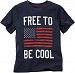 Carters Unisex Baby 4th of July Free To Be Cool Tee Navy 9M