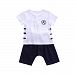 FANOUD Infant Baby Kids Girls Boys Solid Tops+Shorts Outfits Clothes Set 2Pcs (Navy, M)
