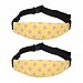 SODIAL 2-Pack Baby Head Support, Adjustable Toddler Infant Stroller Safety Seat Head Support Neck yellow