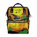 ALIREA Smiling Pumpkin Hat Diaper Bag Backpack, Large Capacity Muti-Function Travel Backpack