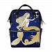 ALIREA Beautiful Mermaid With Moon In Her Hand Diaper Bag Backpack, Large Capacity Muti-Function Travel Backpack