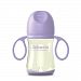 Fytoo Aibaolo 270ml new type antibacterial anti-flatulence PPSU baby bottle wide handle with handle baby plastic bottle (purple)