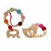 Fenteer 2x Baby Handmade Wood Teether Bird Elephant Crochet Beads Bracelet Kids Toy