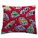 SheetWorld Percale Twin Pillow Case - Race Cars Red - Made In USA