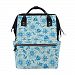 ALIREA Nautical Marine Pattern Diaper Bag Backpack, Large Capacity Muti-Function Travel Backpack