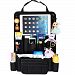 The Nui Life Backseat Car Organizer with HIDEAWAY Tablet Holder up to 12.9â€� - Abundant Storage and Organization of Accessories and Kids Toys - Use as Seat Back Protector Kick Mat Car Organizer