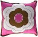 Bacati Damask Pink/Chocolate Decorative Pillow