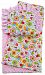 BlueberryShop Reversible Minky Cotton Pram Crib Moses 2pc Set Quilt & Pillow (29.5" x 25.5") ( 0-12 m ) ( 75 x 65 cm ) Pink Lea