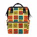 ALIREA Dachshunds Varieties Retro Pattern Diaper Bag Backpack, Large Capacity Muti-Function Travel Backpack