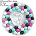 15mm 50 DIY Silicone Teething Beads, Silk Cord and Clasp Baby-safe Jewelry- FDA Proof, BPA-Free, Lead-Free, Phthalates-Free, Teething Necklace for Mom & Baby (15mm-50 Assorted Beads)