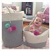 Extra Large Storage Basket, Tataar Cotton Rope Basket Baby Laundry Basket for Diaper Toy Cute Neutral Home Decor Addition (Large, Grey white)