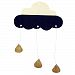 FANOUD Photography Kids Room Decor, Nordic Style Super Cute Cloud and Raindrop Shape Wooden Pendant Wall Hanging Ornament (Black)