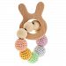 Fenteer Wood Teether Toy Cute Animal Shaped Nursing Beads Bracelet Infant Chew Toys - Rabbit