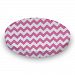 SheetWorld Round Crib Sheets - Bubble Gum Pink Chevron Zigzag - Made In USA by sheetworld