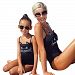 FANOUD Parenting Swimsuit Beachwear, Baby Girl One Piece Cartoon Bikini Swimwear，Women Bikini Set Swimwear Push-Up Padded Animal Print Bra (Kids 110)