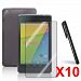 New Google Nexus 7 II 2nd. -Ultra clear grey TPU Case Skin+10pcs FREE Japan Material Clear Screen Protector + FREE Stylus pen for all Smart Cell Phone and Tablets