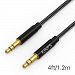 Audio Cable Auxiliary Stereo Audio Cord 3.5mm Male to Male, Kinps Stereo Jack Cord for Phones, Headphones, Speakers, Tablets, PCs, MP3 Players and More (4ft/1.2m, Black)
