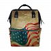ALIREA Vintage American Flag Diaper Bag Backpack, Large Capacity Muti-Function Travel Backpack