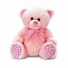 Keel Toys Nursery Gingham Teddy Bear (One Size) (White/Pink)