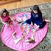 Dovewill Children's Play Mat Toys Storage Bag Floor Mat Toys Organizer Quick Pouch 150CM Pink