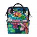 ALIREA Water Lily Diaper Bag Backpack, Large Capacity Muti-Function Travel Backpack