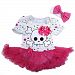 Baby Polka Dots Skull Pirate Costume Bodysuit Tutu Medium Colorful Pink