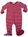 Leveret Girls Footed Fleece Sleeper Pajama (Size 6M-5 Years) (5 Toddler, Maroon & Pink)