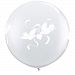 Qualatex 3 Foot Clear Love Doves Latex Balloon (Pack Of 2) (One Size) (Clear)