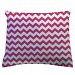 SheetWorld Crib / Toddler Percale Baby Pillow Case - Hot Pink Chevron Zigzag - Made In USA by sheetworld